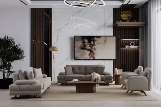 Akasya Sofa Set 3+3+1