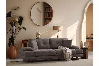 Akasya Triple Sofa Gray