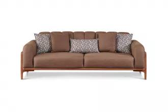 Aprilla Triple Sofa Brown