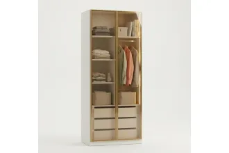 Dora 2-door Wardrobe Wıth Glass Doors - Gd 3