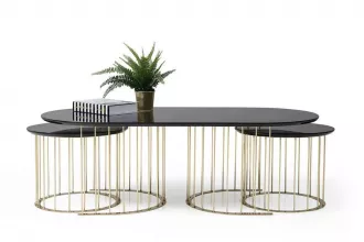 Hermes Coffee Table Black Gold TB-221