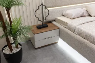 Lotus Nıghtstand Walnut