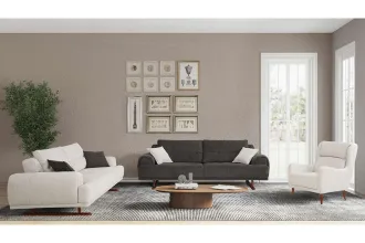 Palermo Sofa Set Wood Leg