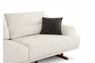 Palermo Triple Sofa Wood Leg