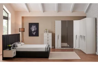 Safir 8 Doors Corner Wardrobe