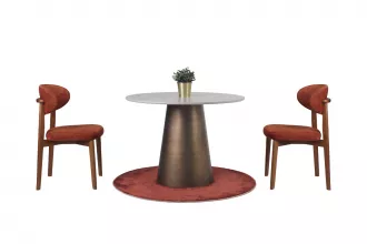 Traverten Table Set 105 cm
