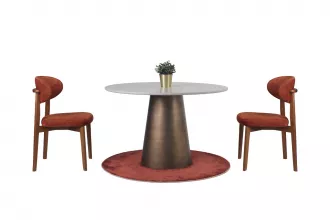 Traverten Table Set 125 cm