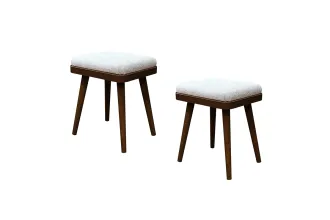 Vina 2-Pack Stool Travertine Walnut