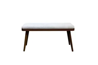 Vina Bench - Travertine Walnut