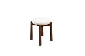 Vina 2-Pack Stool Travertine Walnut