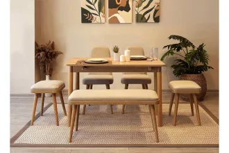 Vina Kitchen Table Set - Karina Oak
