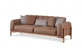 Aprilla Triple Sofa Brown