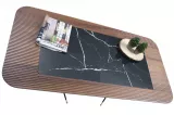 Diamond Coffee Table Walnut Black