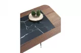 Diamond Coffee Table Walnut Black