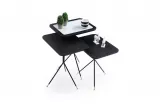 Diamond Nesting Table Black - White TB-431