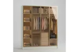 Dora 4-Door Accordion Wardrobe with Glass Doors - GD 14