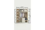 Dora 4-Door Accordion Wardrobe with Glass Doors - GD 14