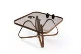 Dubai Coffee Table Walnut - Bronz Glass KD-1018-C