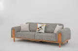 Fora Triple Sofa Gray