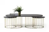 Hermes Coffee Table Black Gold TB-221