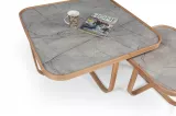 Hisar Set Sehpa Kayın - Gri Mermer KD-6016-KG