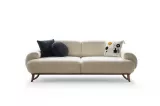 Kuğu Triple Sofa Cream