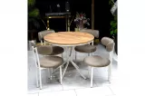Meriç Kitchen Table Set White - Atlantic Pine