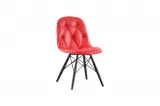Prizma Red Chair with Checked and Button