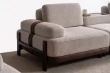 Rina Quadruple Sofa Wooden Leg