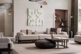 Rina Quadruple Sofa Wooden Leg