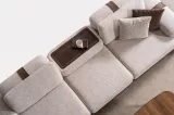 Rina Quadruple Sofa Wooden Leg