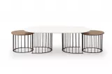 Ripa Coffee Table White Brass TB-333