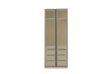 Torıno 2-door Drawer Glass Wardrobe