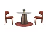 Traverten Table Set 105 cm