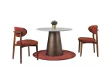 Traverten Table Set 105 cm