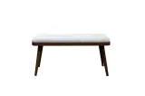 Vına Bench Travertıne - Walnut