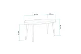 Vina Bench - Travertine Walnut