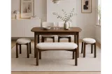 Vina Luxe MDF Kitchen Table Set - Walnut