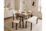 Vina Luxe MDF Kitchen Table Set - Walnut