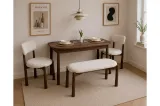 Vina Luxe MDF Kitchen Table Set - Walnut