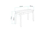 Vina Kitchen Table - Travertine Walnut