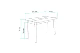 Vina Kitchen Table - Travertine Walnut