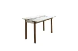 Vina Kitchen Table Set - Travertine Walnut