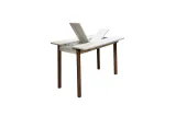 Vina Kitchen Table Set - Travertine Walnut