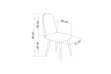 Vina Kitchen Chair - Travertine Walnut
