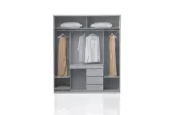 Zenith 4 Kapılı Akordiyon Dolap (Cam Kapaklı)