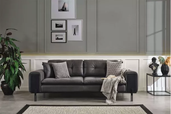 Anka Triple Sofa With Lapels