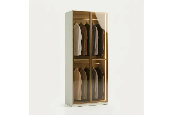 Dora 2-Door Wardrobe with Glass Doors - GD 1