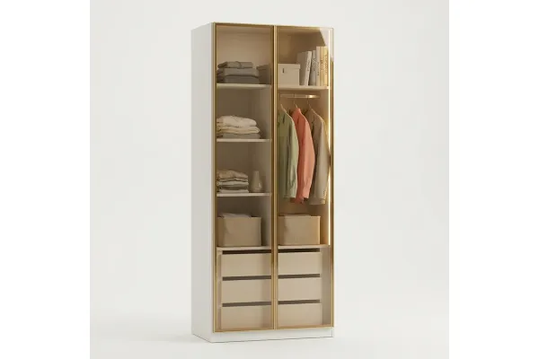 Dora 2-Door Wardrobe with Glass Doors - GD 3