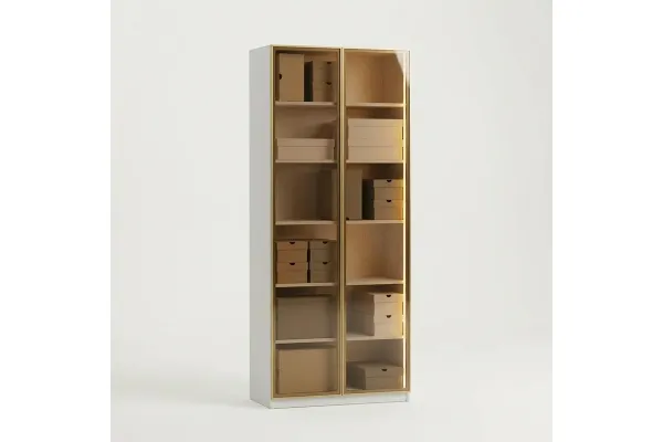 Dora 2-Door Wardrobe with Glass Doors - GD 4